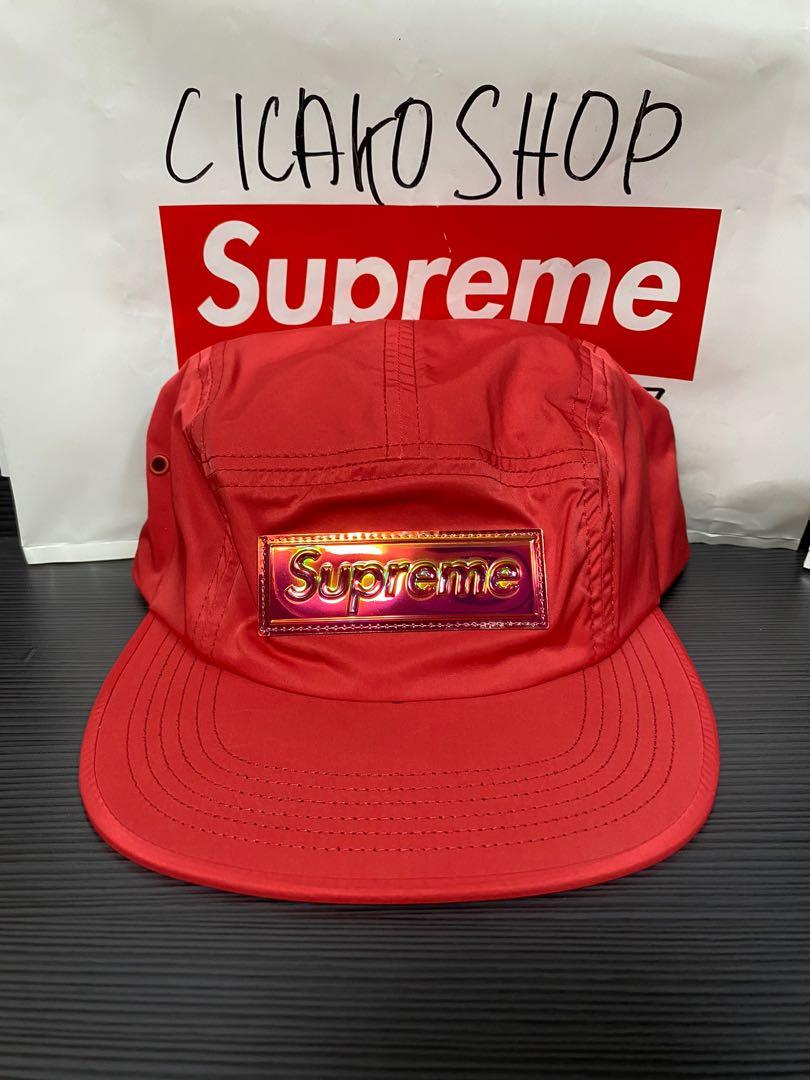Supreme iridescent logo camp cap Clearance