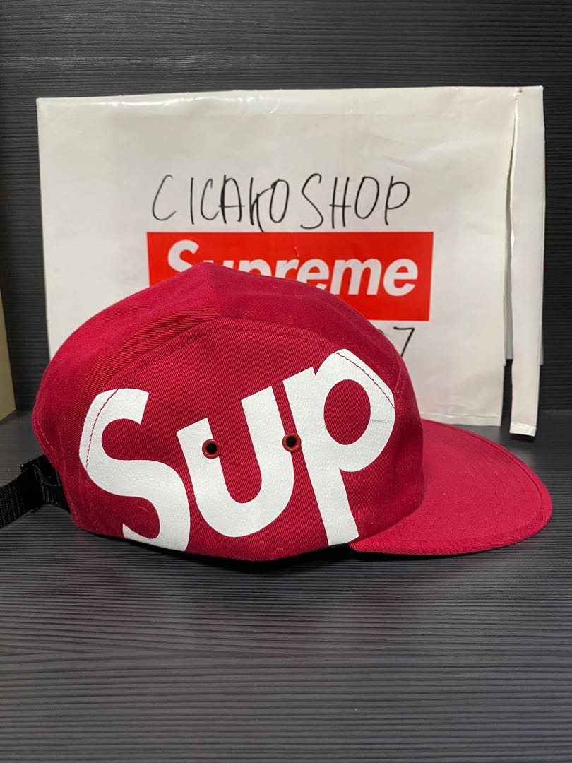 Supreme SUP Side Logo Camp Cap, Men's Fashion, Watches 