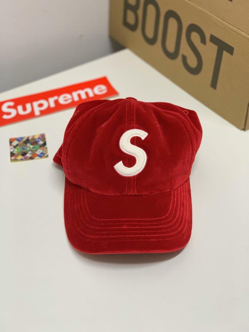 Supreme Velvet S Logo 6-Panel Green