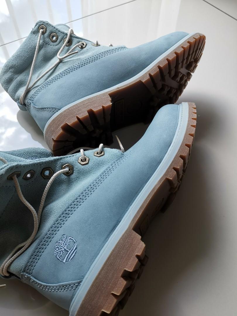 TIMBERLAND Baby blue boots, Women's Fashion, Footwear, Boots on Carousell