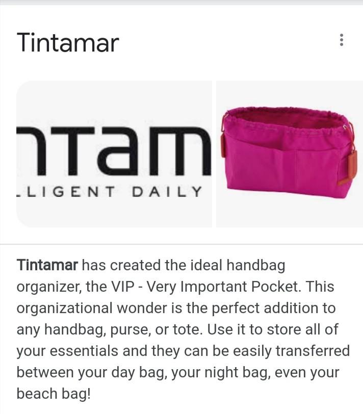 Tintamar bag online organiser