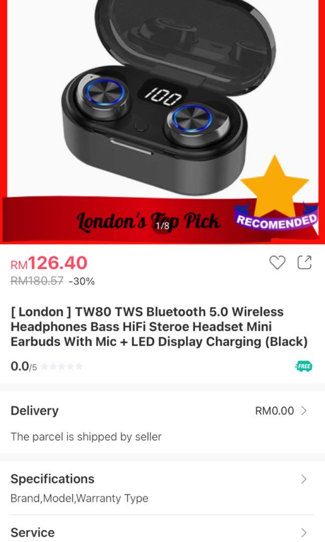 Tw sales 80 audifonos