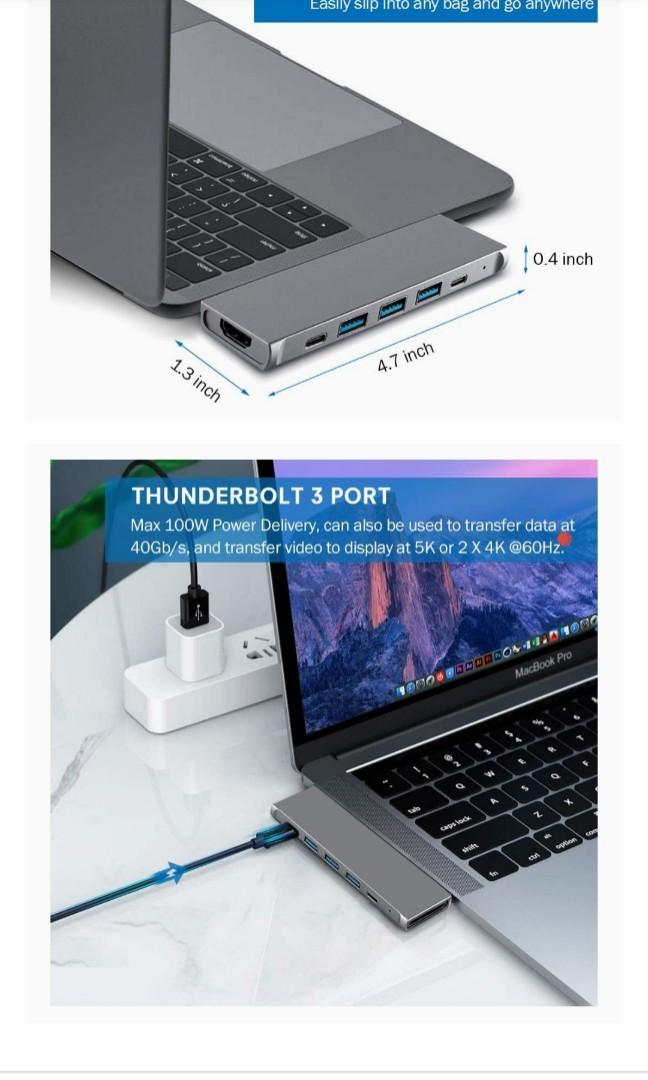 USB C Hub Adapter for MacBook Pro Air M1 2020/2019/2018, GEEKERA 8 in 1