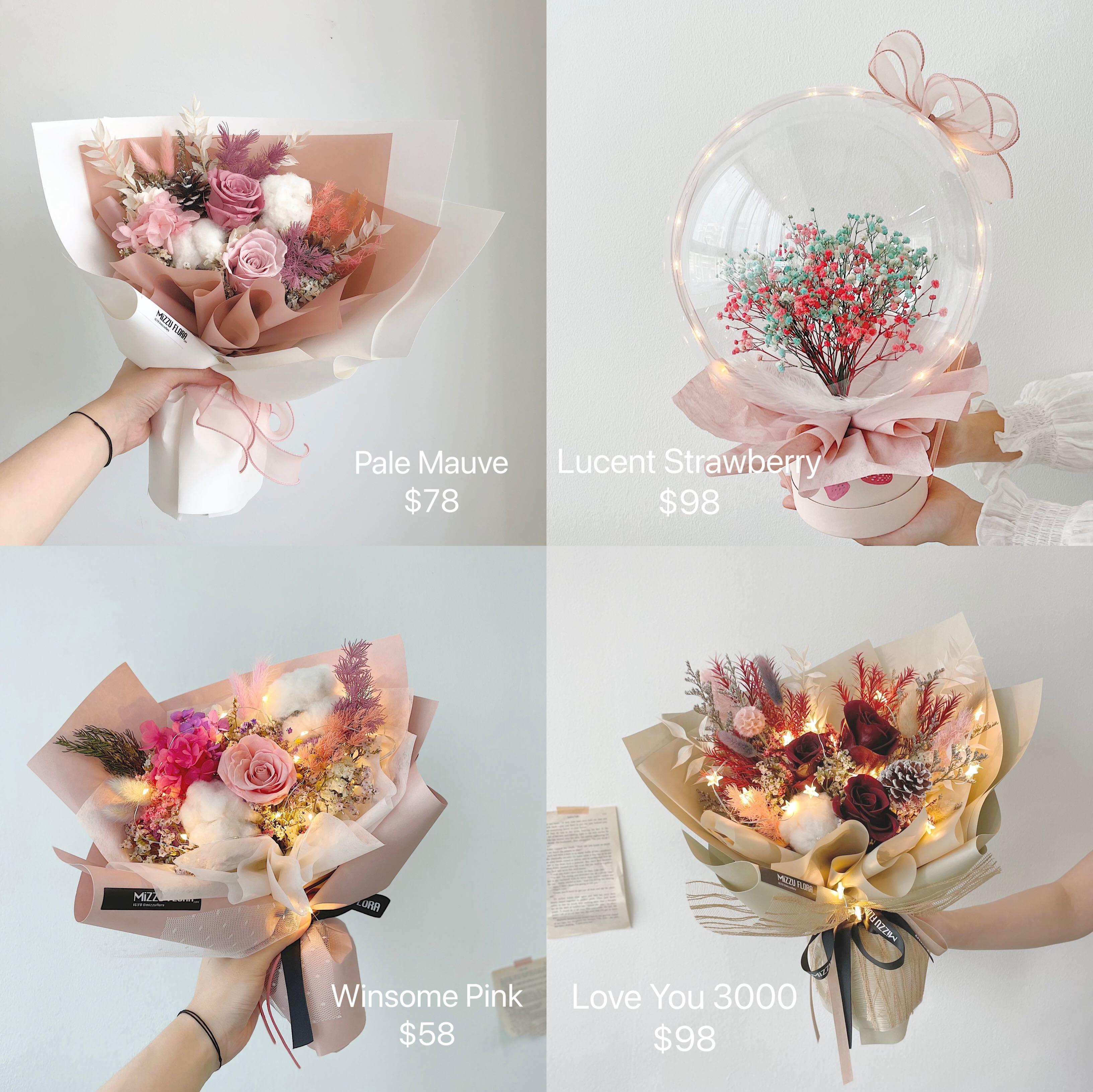 Vday Preserved Flower Bouquet Free Delivery Valentine S Day Gift Same Day Delivery Birthday Anniversary Surprise Gift Flower Delivery æ°¸ç
