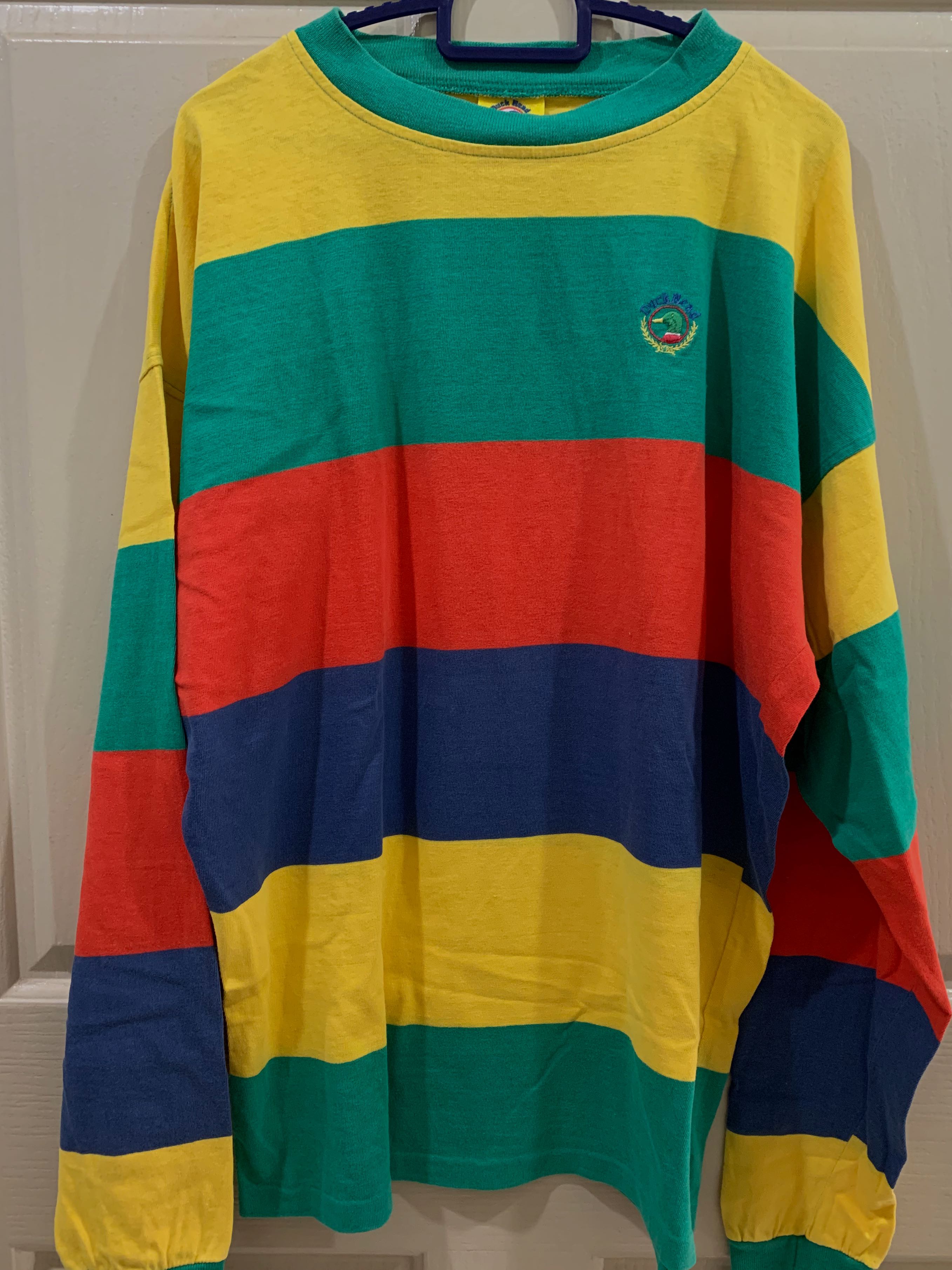 Vintage Duck Head Longsleeve Tee Men s Fashion Tops Sets