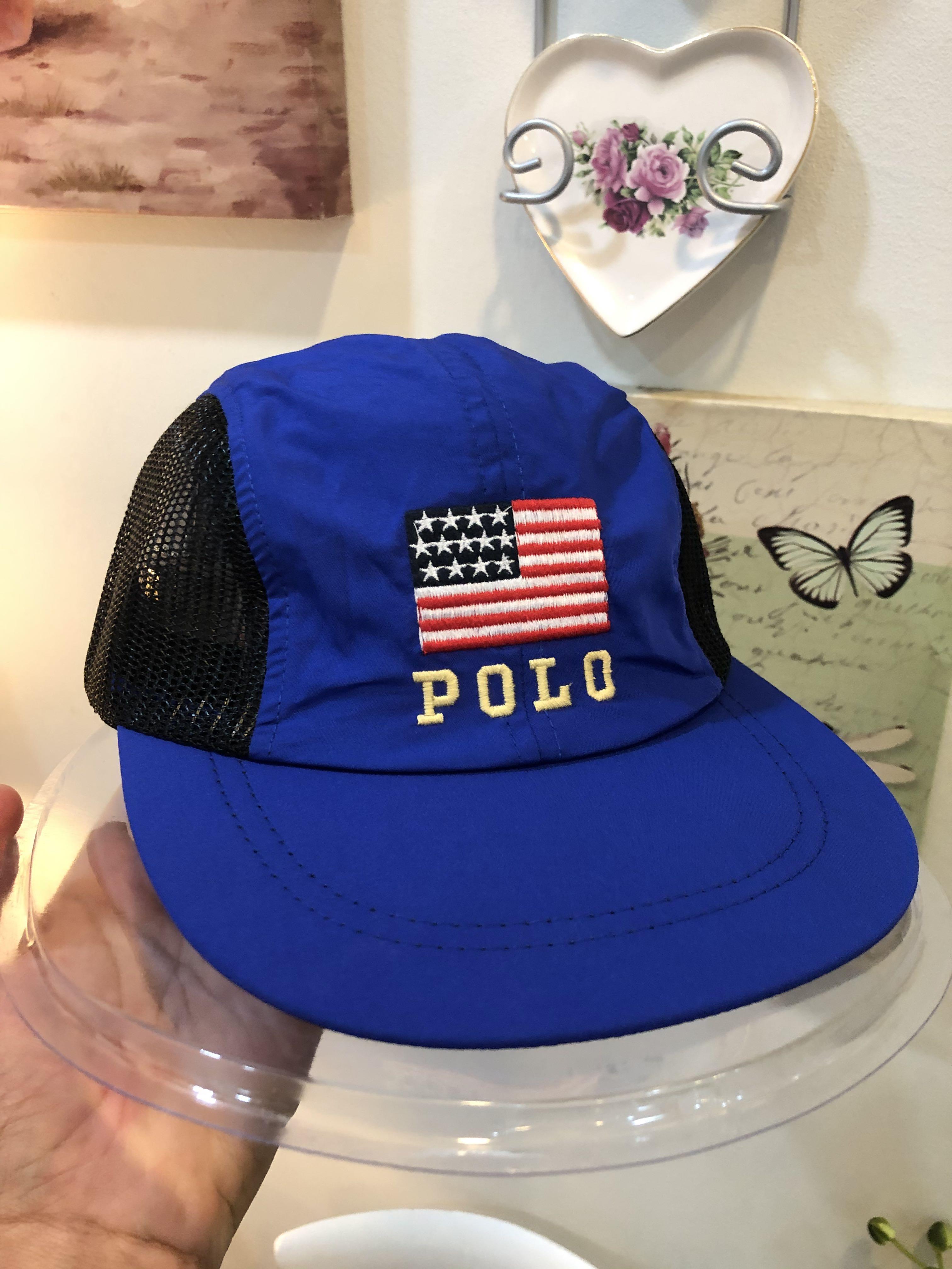 大阪正規POLO SPORT USA LOGO NYLON HAT vintage レア 帽子