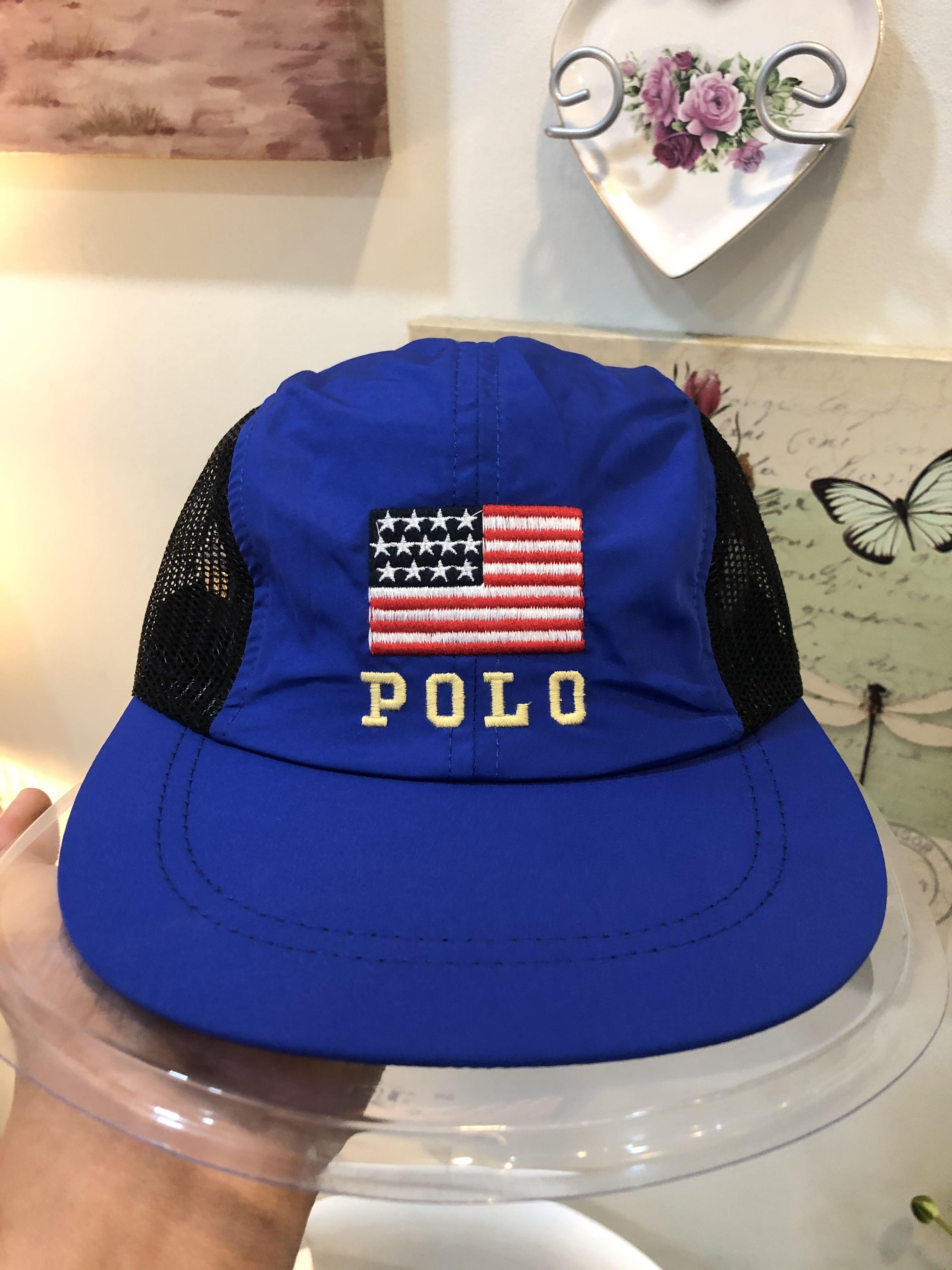Vintage Polo Sport USA Flag Cap, Men's Fashion, Watches ...