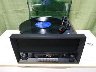 Vinyl Music On Turntable CD Bluetooth FM Radio USB and Vinyl Record Player BRAND NEW
