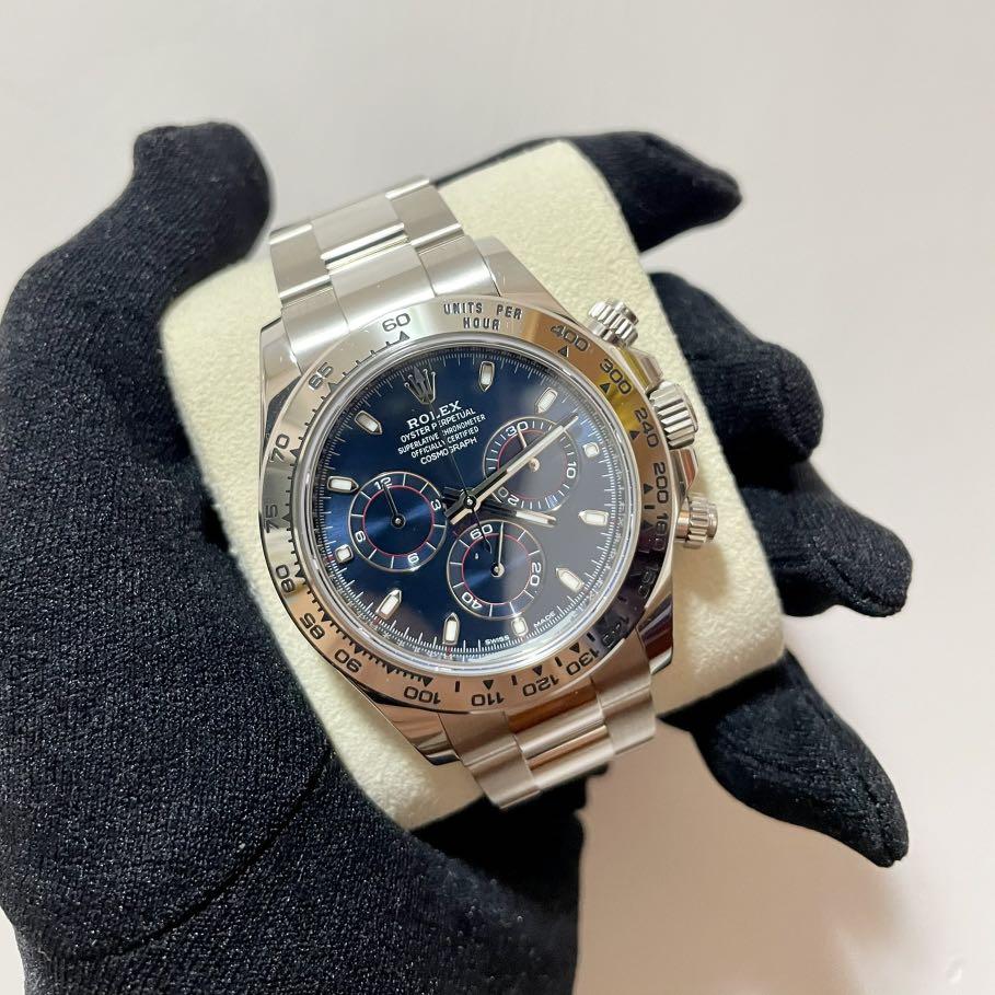 2019年rolex daytona 116509 罕有藍面白金98 新 名牌 錶 carousell