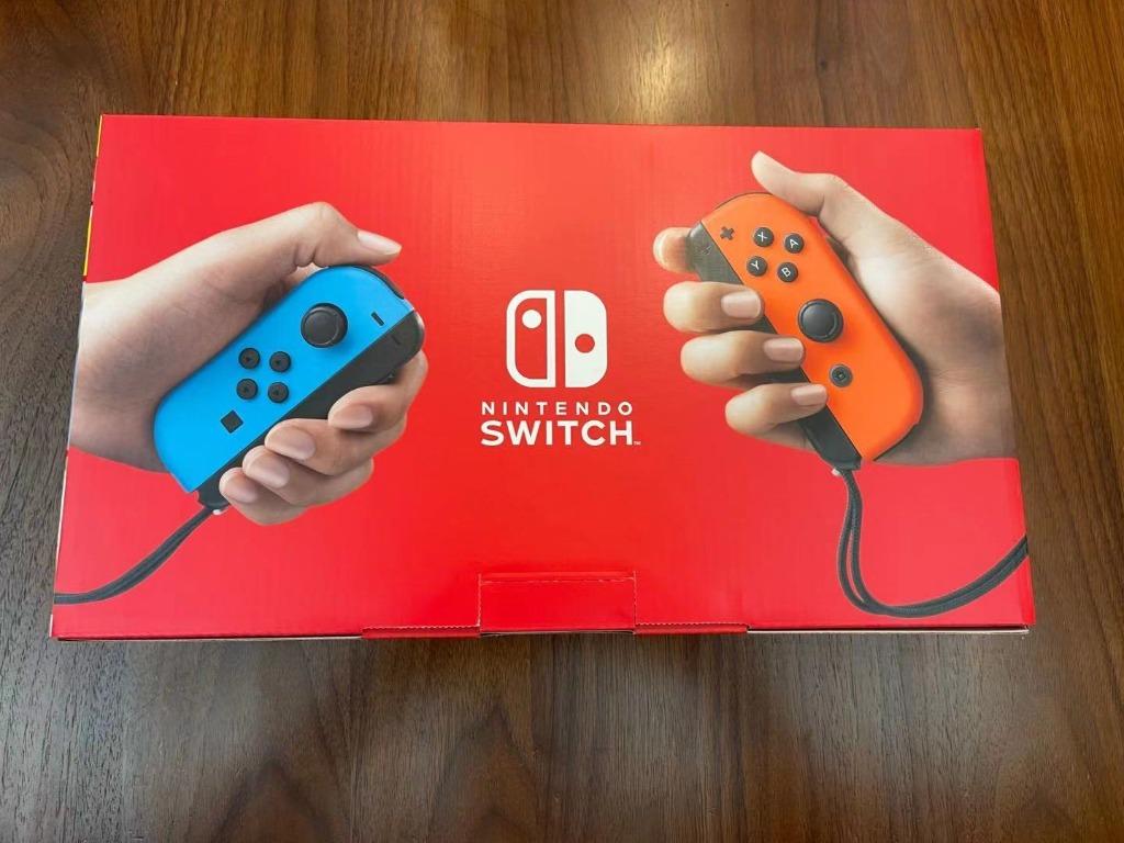 全新香港行貨任天堂Nintendo Switch 電池持續時間加長版遊戲主機紅藍色