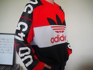 ADIDAS Black, Red and White Sweatshirt