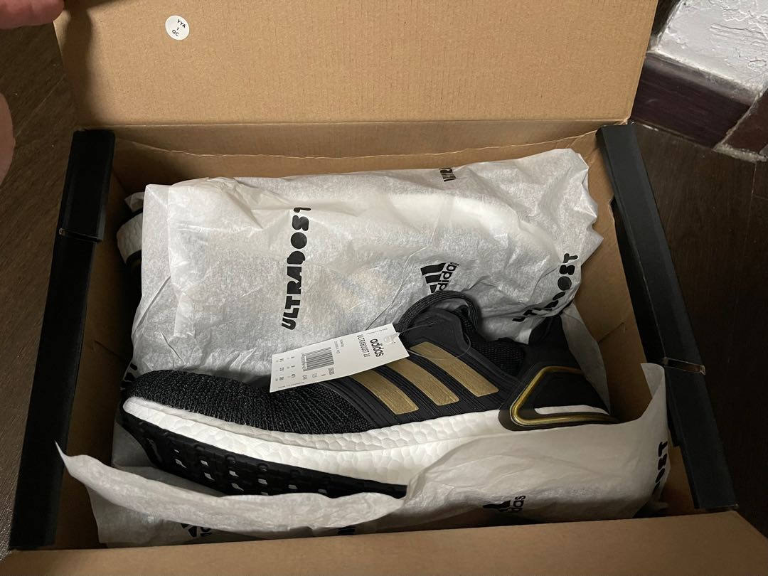 adidas ultra boost 20 black gold white
