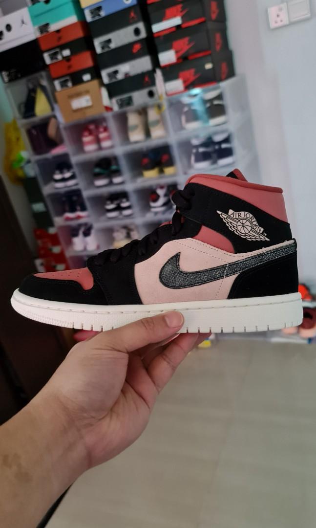 jordan 1 mid womens burgundy