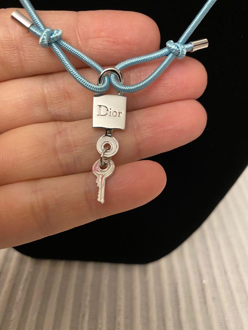 Authentic Dior necklace with lock n key pendant