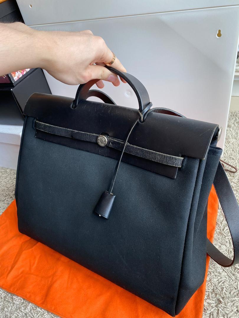 Hermès Authentic HerBag 39 in dark brown