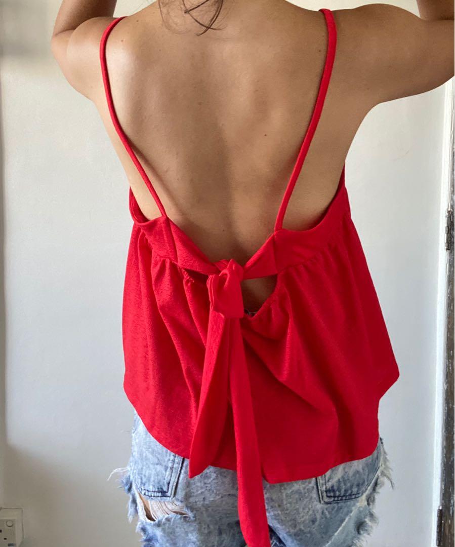 backless peplum top