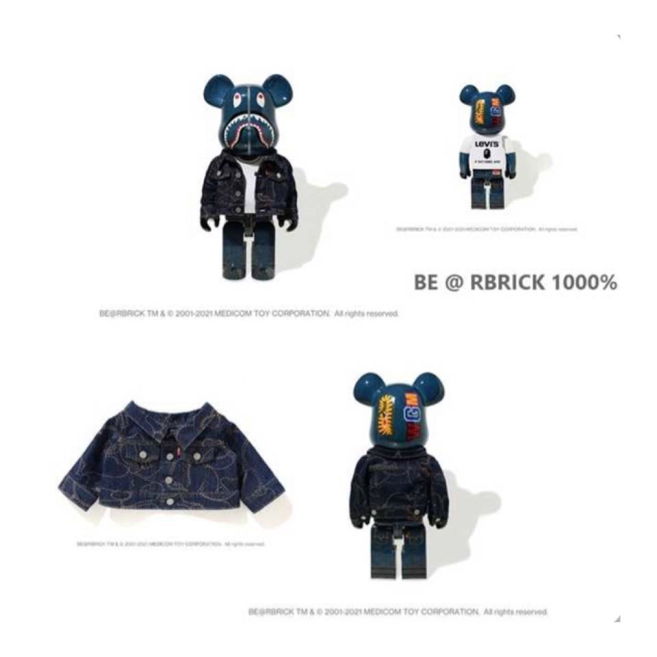 Be@rbrick Bape Levi's 1000% Be@rbrick, Hobbies & Toys 