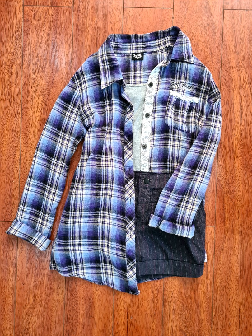 Checkered polo store for girl