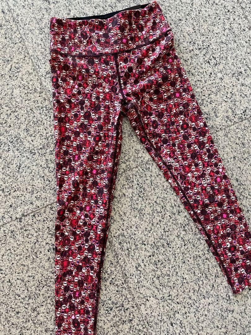 BNWT Victoria Secret Sport total knockout Ruby Red Gemstones jewels print  High Rise Tights Leggings yoga pants (S Size), Women's Fashion, Activewear  on Carousell