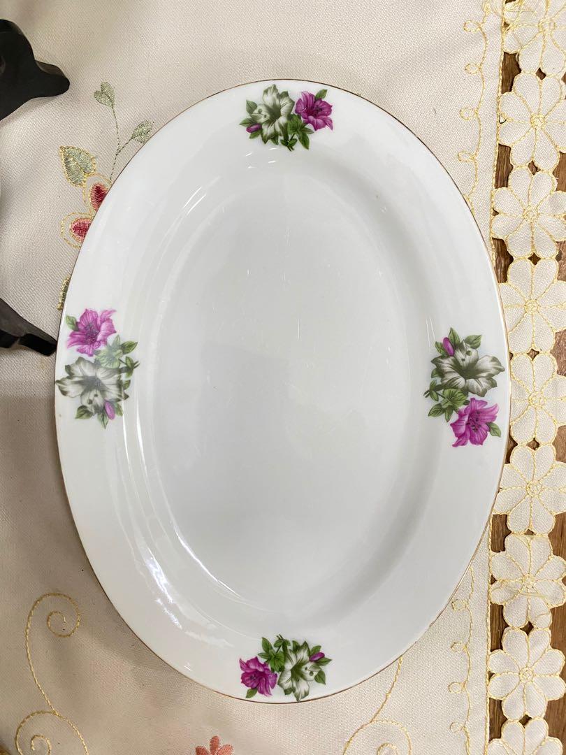Bunga Kangkung Oval Plate 12 Inch Kitchen Appliances On Carousell