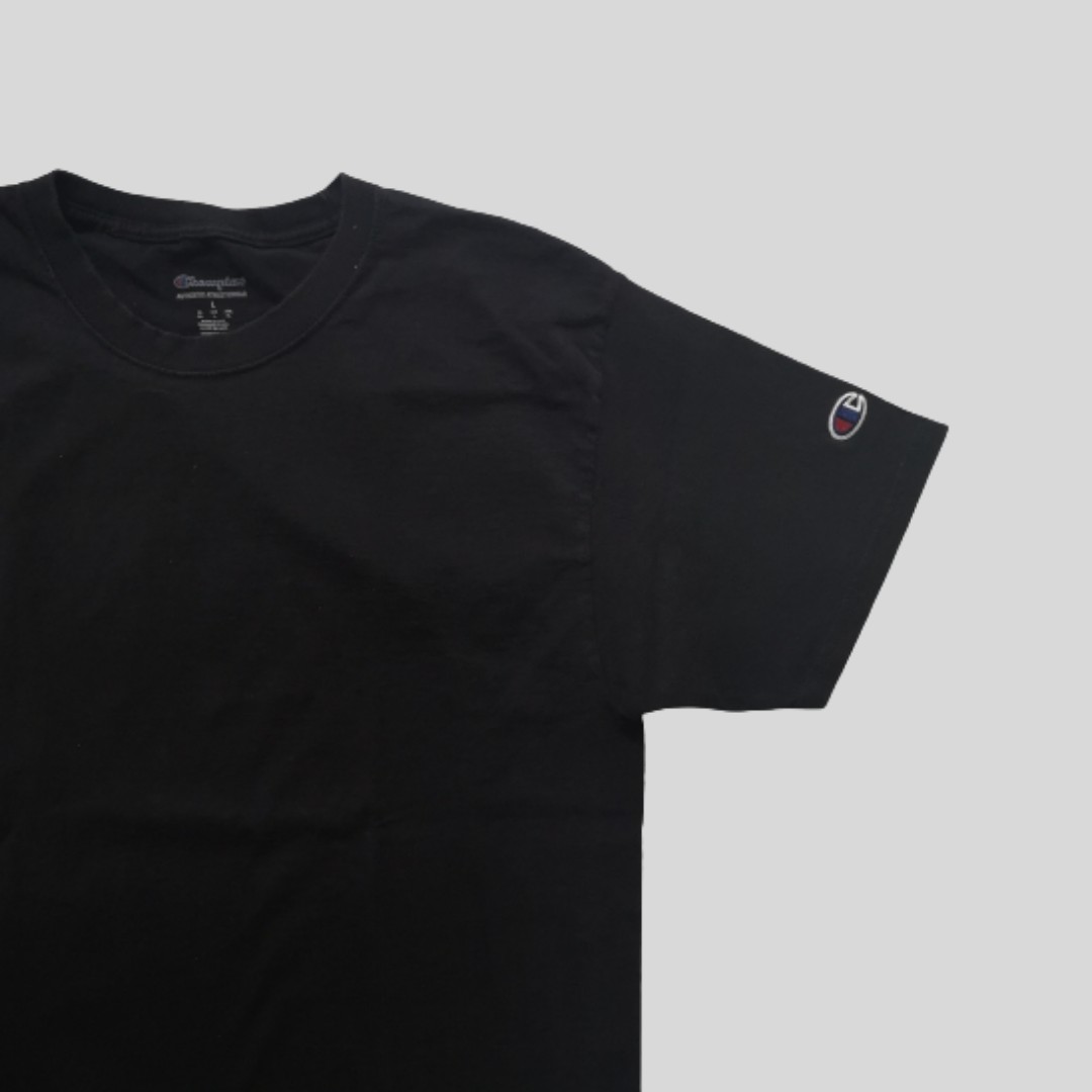 All black champion shirt on sale
