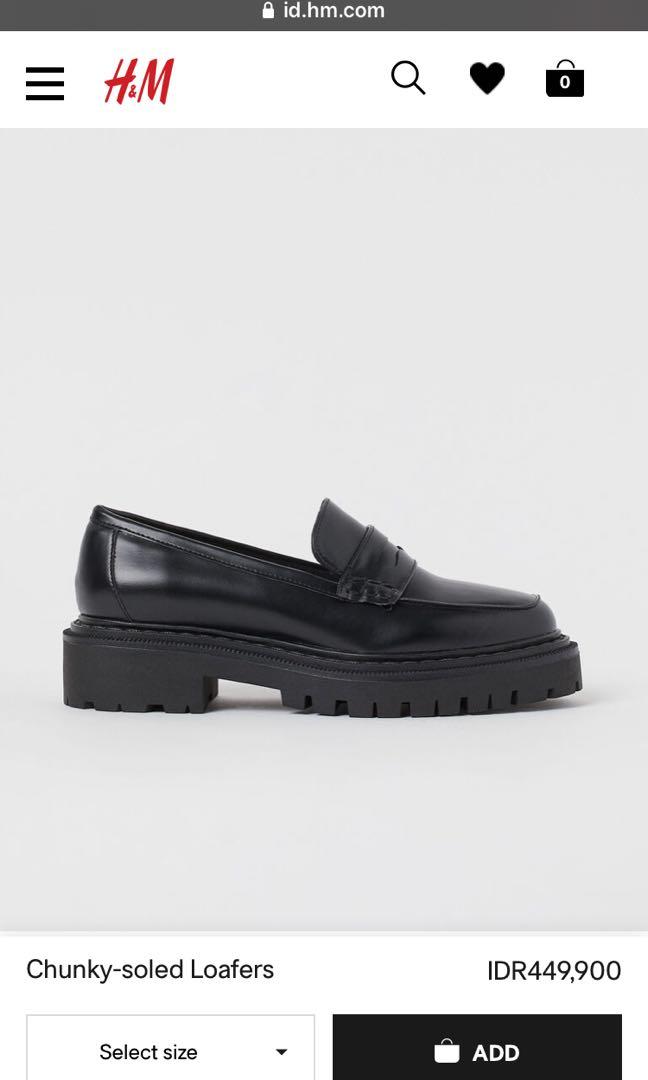 NEW Chunky soled Loafers sepatu H M hm aesthetic y2k vintage