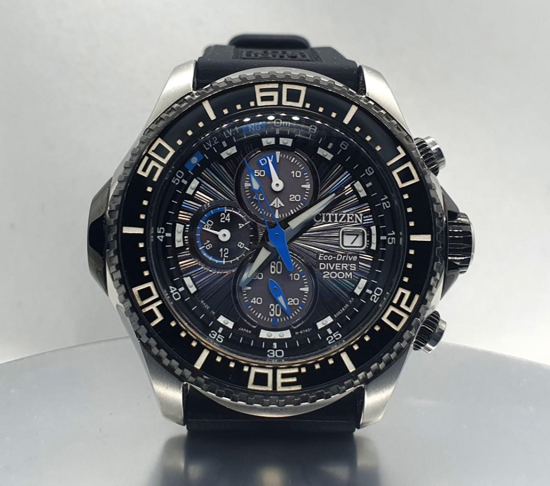 Citizen Eco Drive BJ2110 01E Solar Black Dial 200M Men s Watch