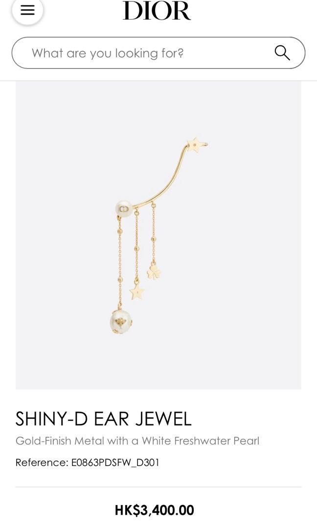 Dior shiny d earrings best sale