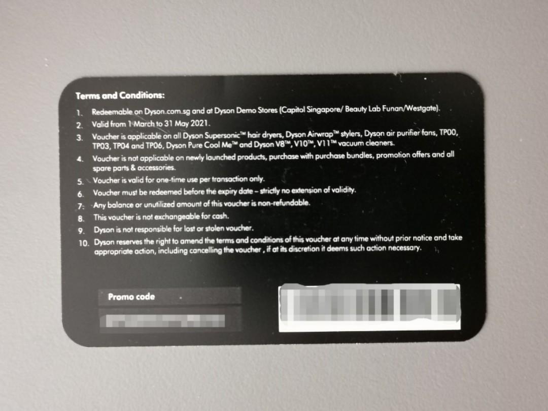 Dyson 100 Voucher, Entertainment, Gift Cards & Vouchers on Carousell