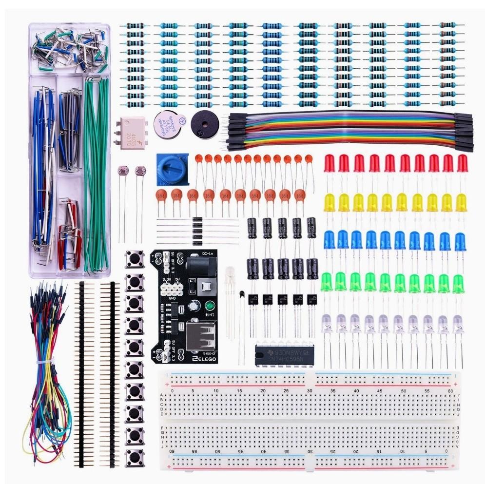 ELEGOO Upgraded Electronics Fun Kit w/Power Supply Module, Jumper Wire