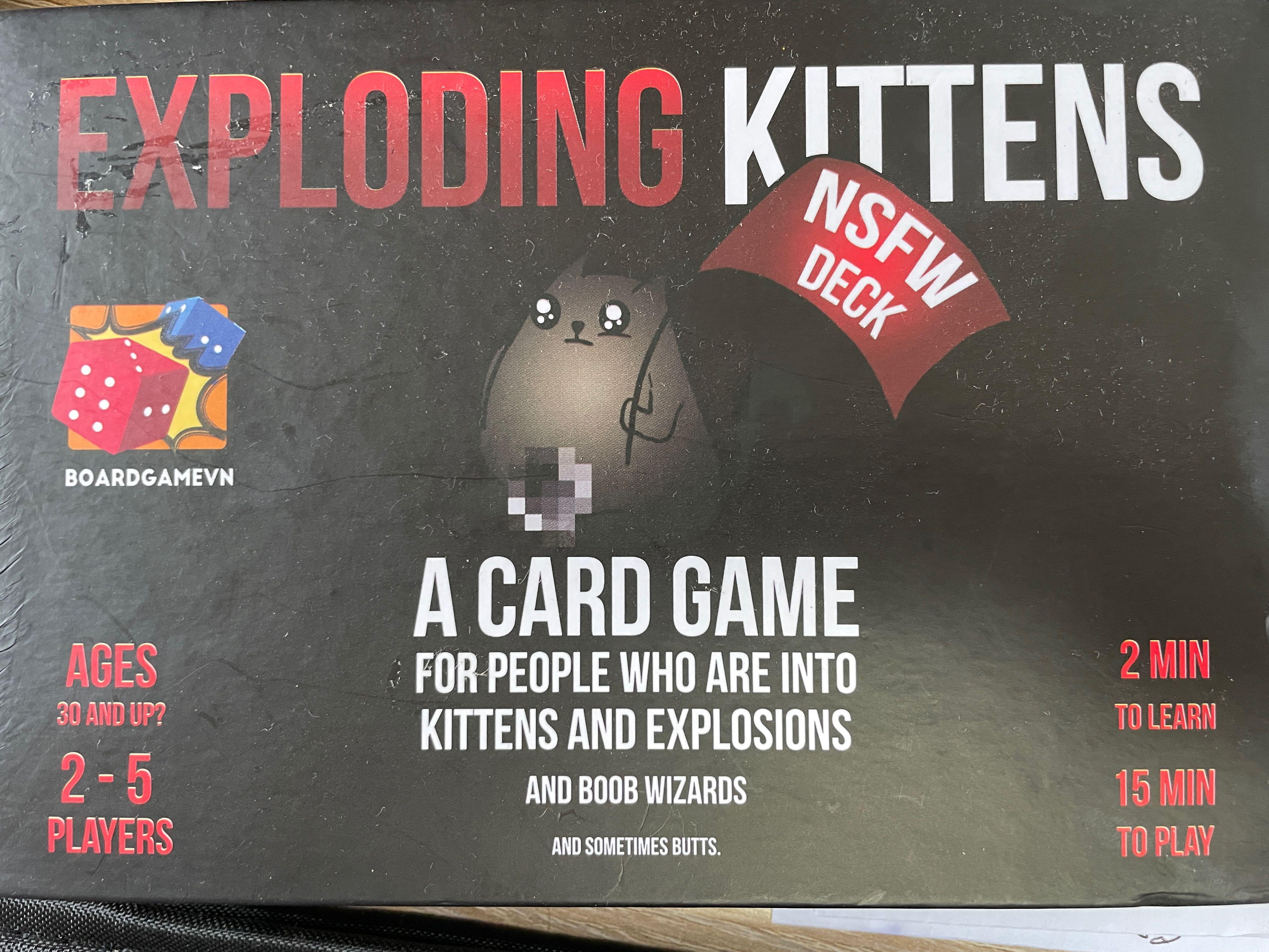 Exploding Kittens NSFW Deck, Hobbies & Toys, Toys & Games on Carousell