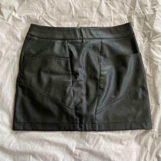 Glassons leather mini skirt