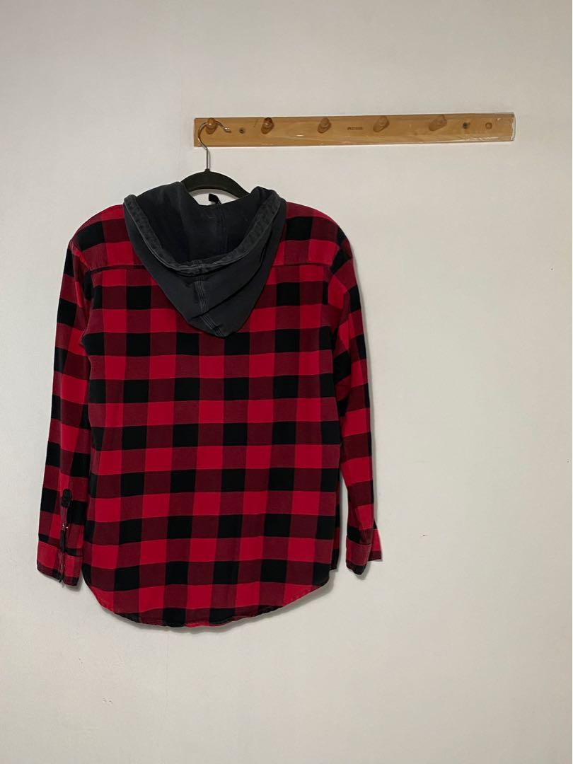 Red and black plaid jacket on sale