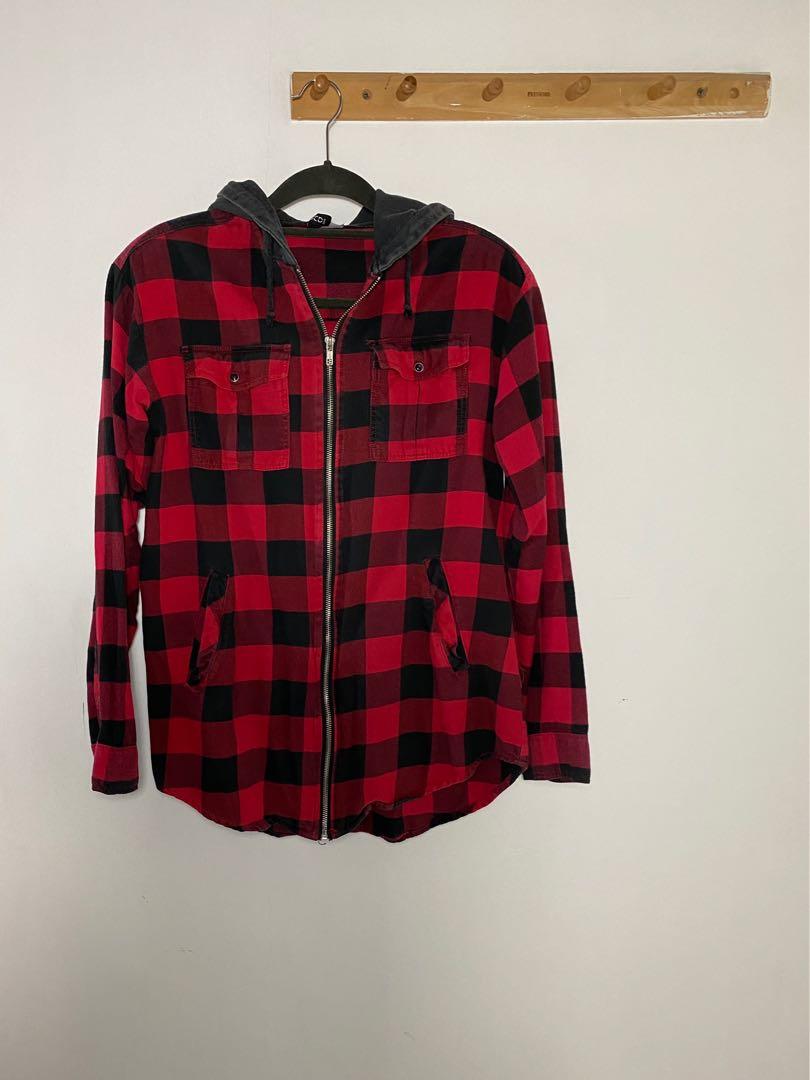 Red plaid parka online