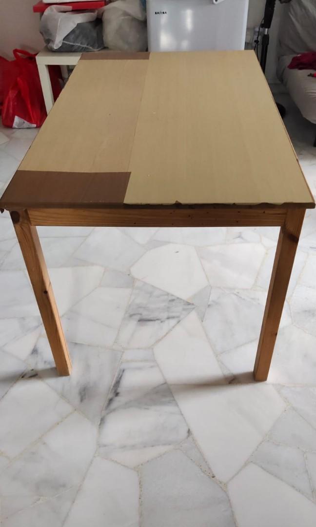 IKEA Table (Category: Tables & Sets) located in Singapore. Submitted by silverpenguin.d5518e (Listing ID 1068022413, Image 2). Description: We have total 3 tables, selling one of table. Steady and Stable. Used but not abused. 120cm x 75cm x 73cm (LxWxH).