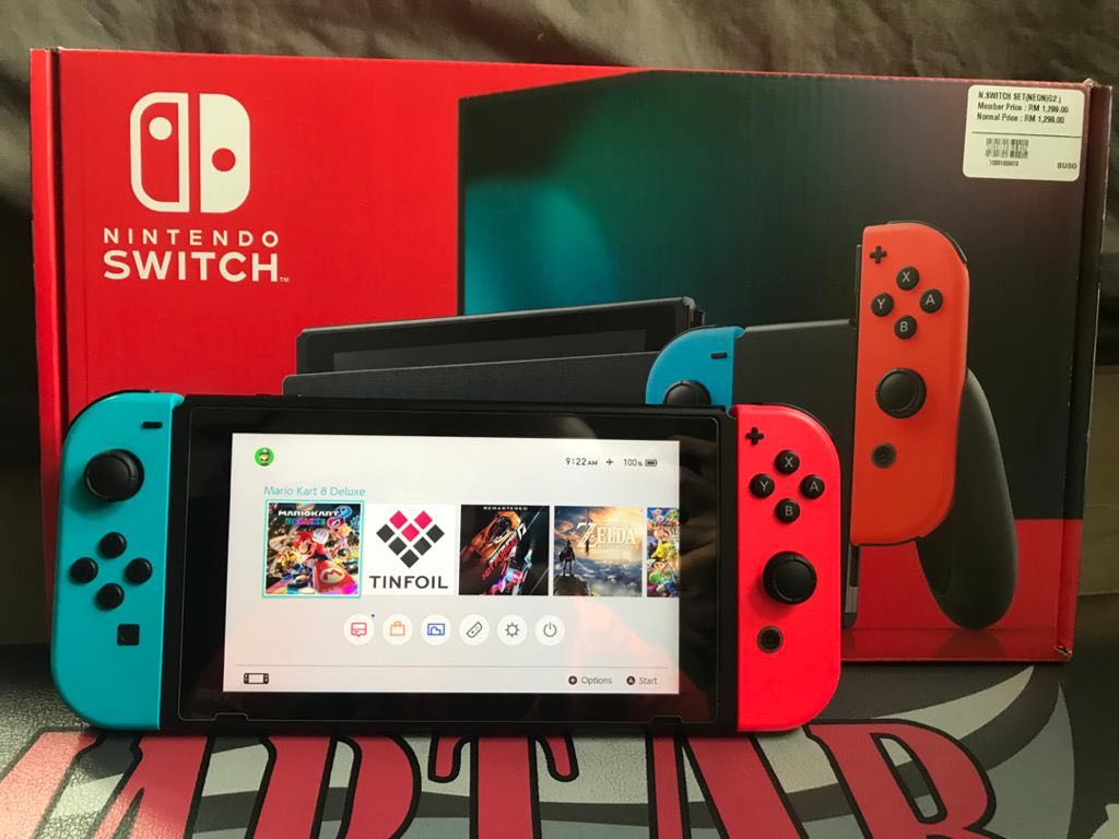 JAILBROKEN NINTENDO SWITCH V2 WITH DUALBOOT , Video Gaming, Video Game