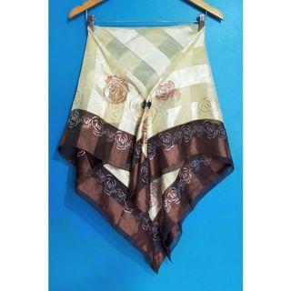 Light Gold Silk Square Scarf
