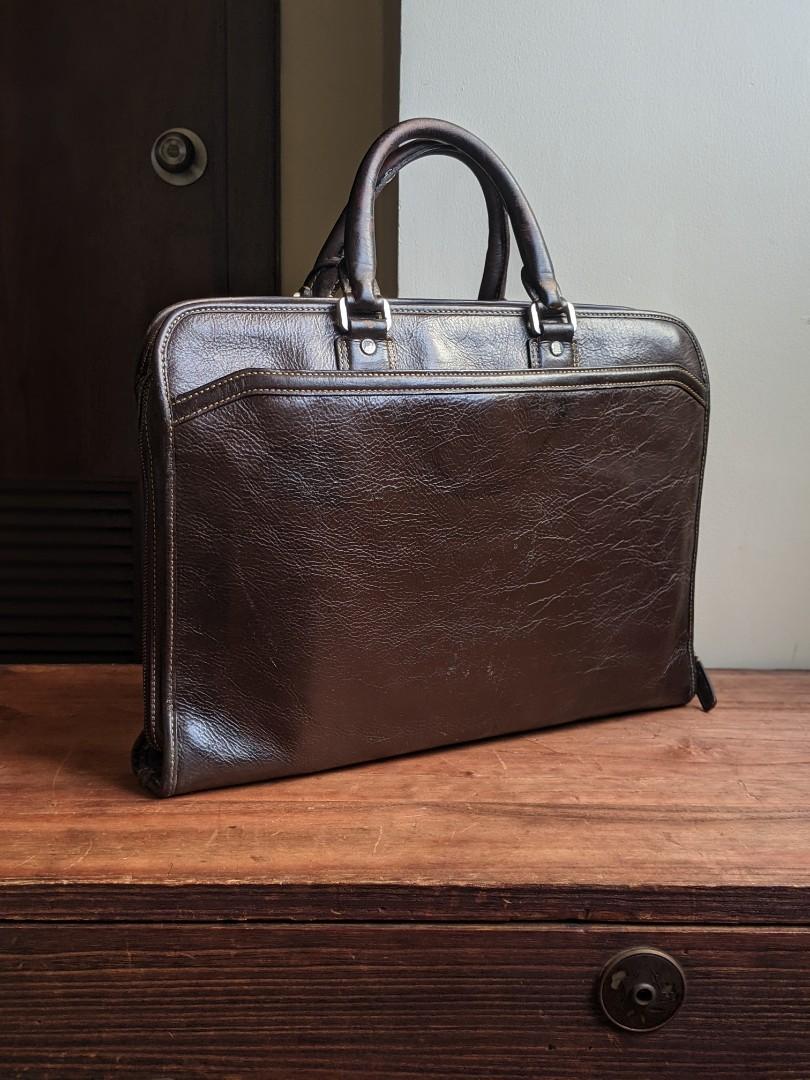 Vintage Louis Quatorze Leather Handbag, Luxury, Bags & Wallets on Carousell