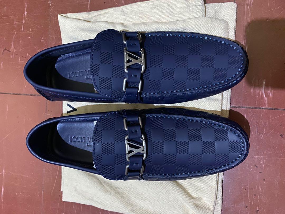 Louis Vuitton Navy Blue Suede slip on Loafers Shoes 9UK 10US 43EU