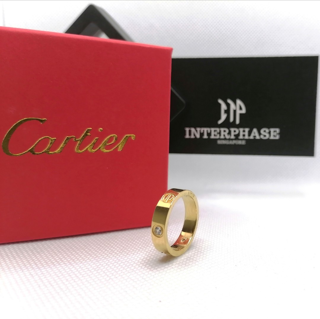 cartier ring gold screw