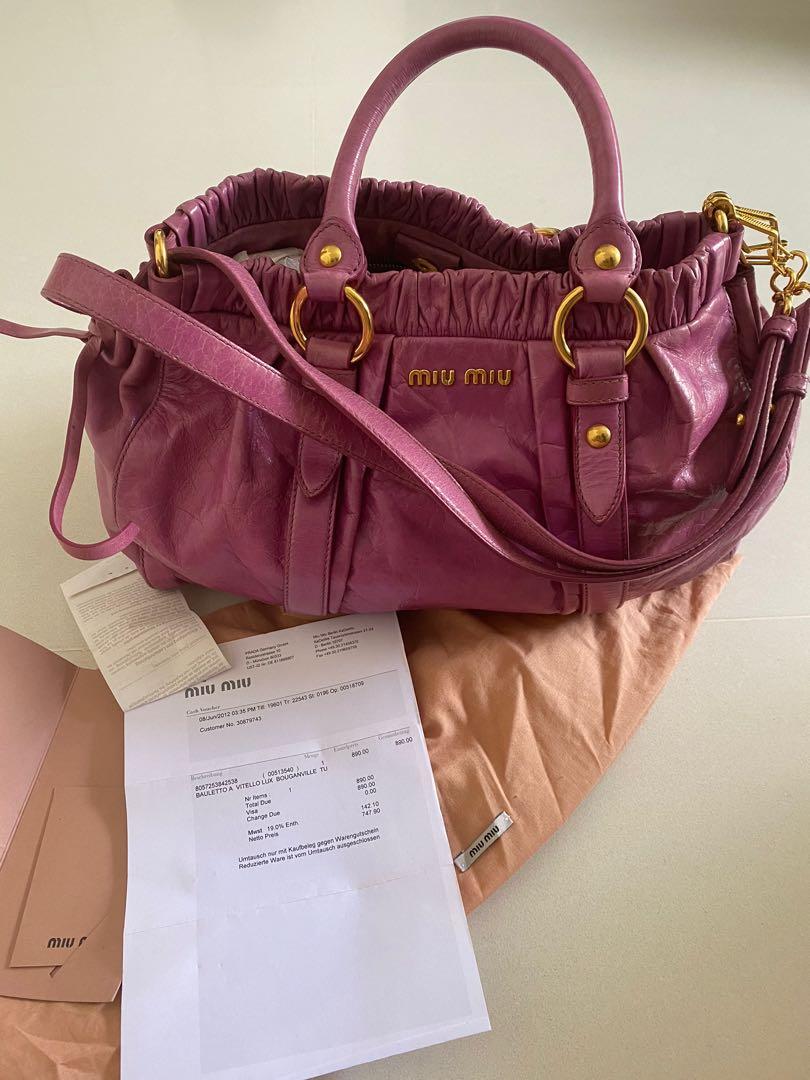 Marie kondo steal Miu Miu Vitello Lux satchel 199 only Luxury Bags Wallets on Carousell