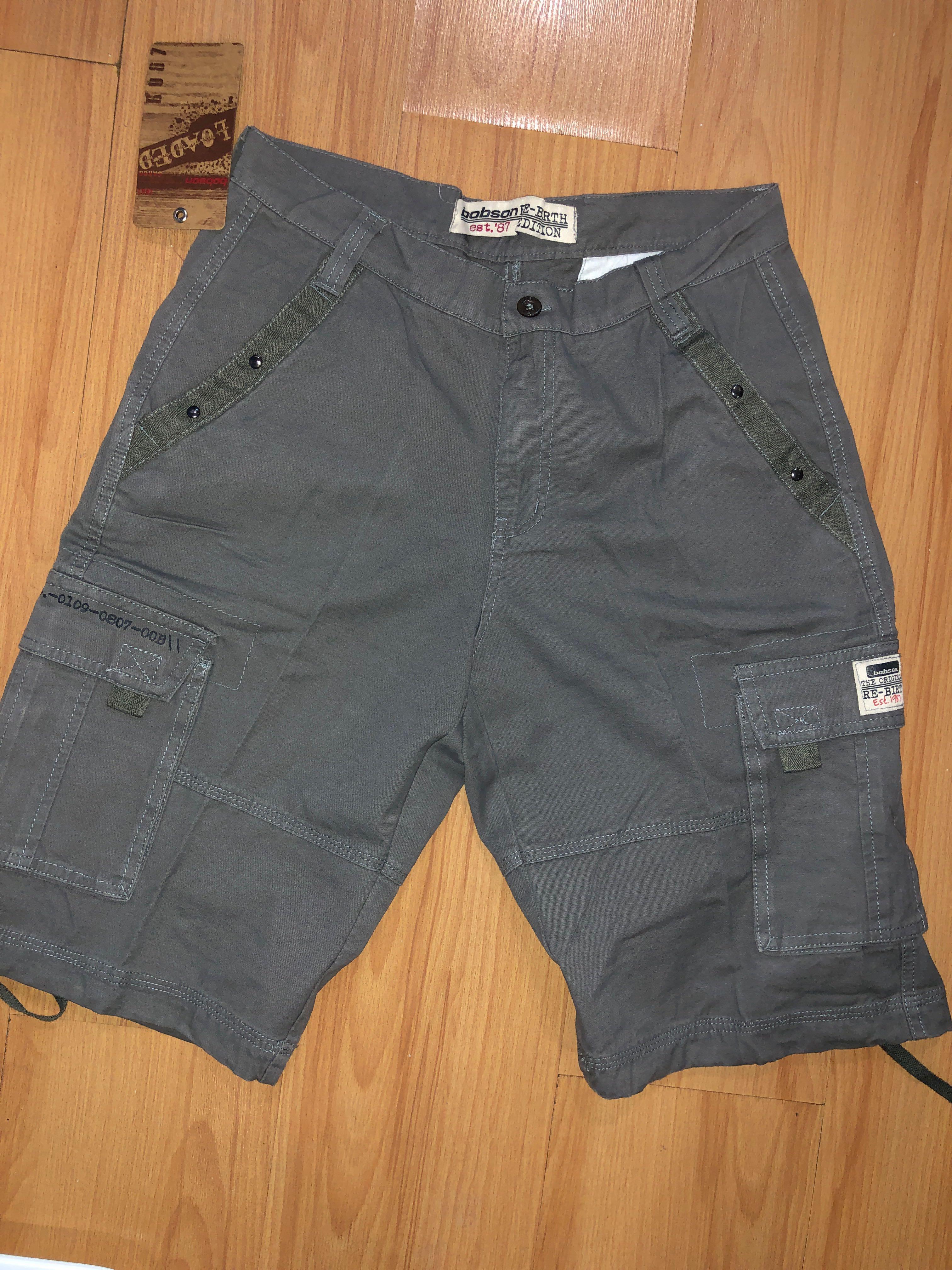 Mens dark grey cargo shorts clearance