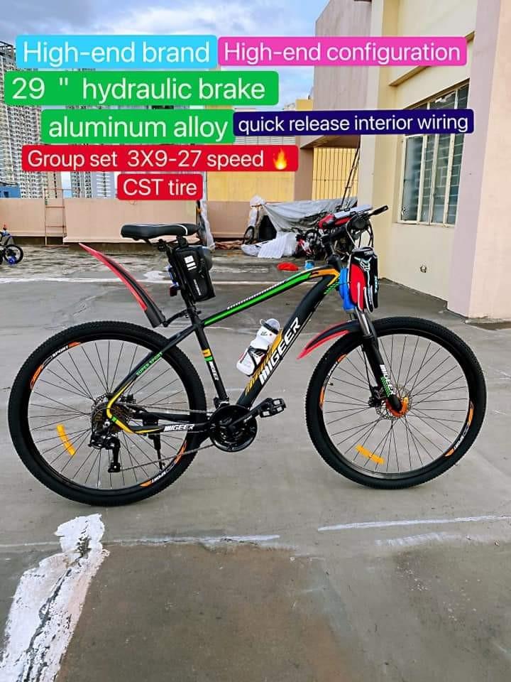 Migger (high-end ) (Category: Bicycles) located in Manila. Submitted by katejuarez1320 (Listing ID 1068149605, Image 1). Description: High-end brand High-end configuration 29＂hydraulic brake aluminum alloy Group set 3X9-27 speed 🔥CST tire Lockout Fork fork Lock shock quick release interior wiring High-end bike 🚴 Shimano Configuration shockproof L2WOO A5 SHIFTER PROWHELL CHAIN WHEEL LOCK OUT FORK ALLOY PEDALS ALLOY RIMS MIGGER SADLE ALLOY FRAME 