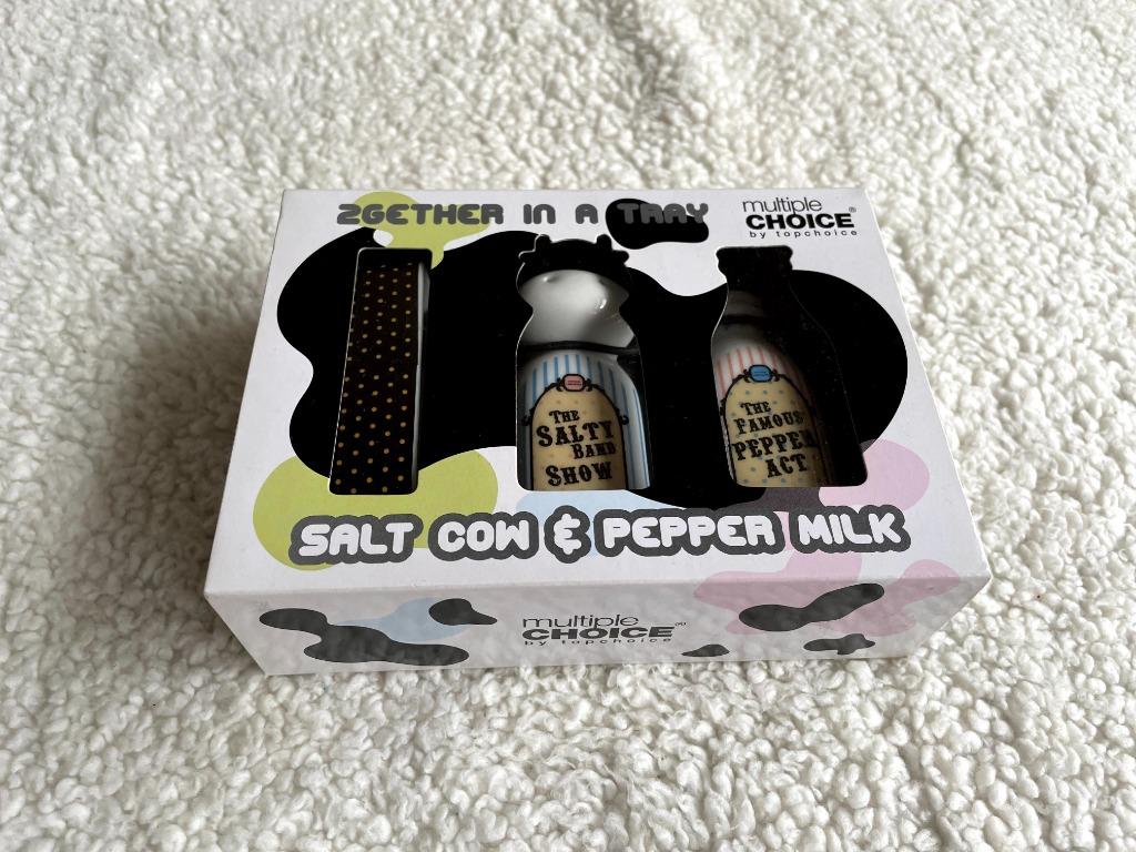 Multiple Choice Salt Cow & Pepper Milk (Category: Pitchers & Dispensers) located in Quezon City. Submitted by luxeoutlet (Listing ID 1068047598, Image 2). Description: Unused. Boxed. Perfect Condition..