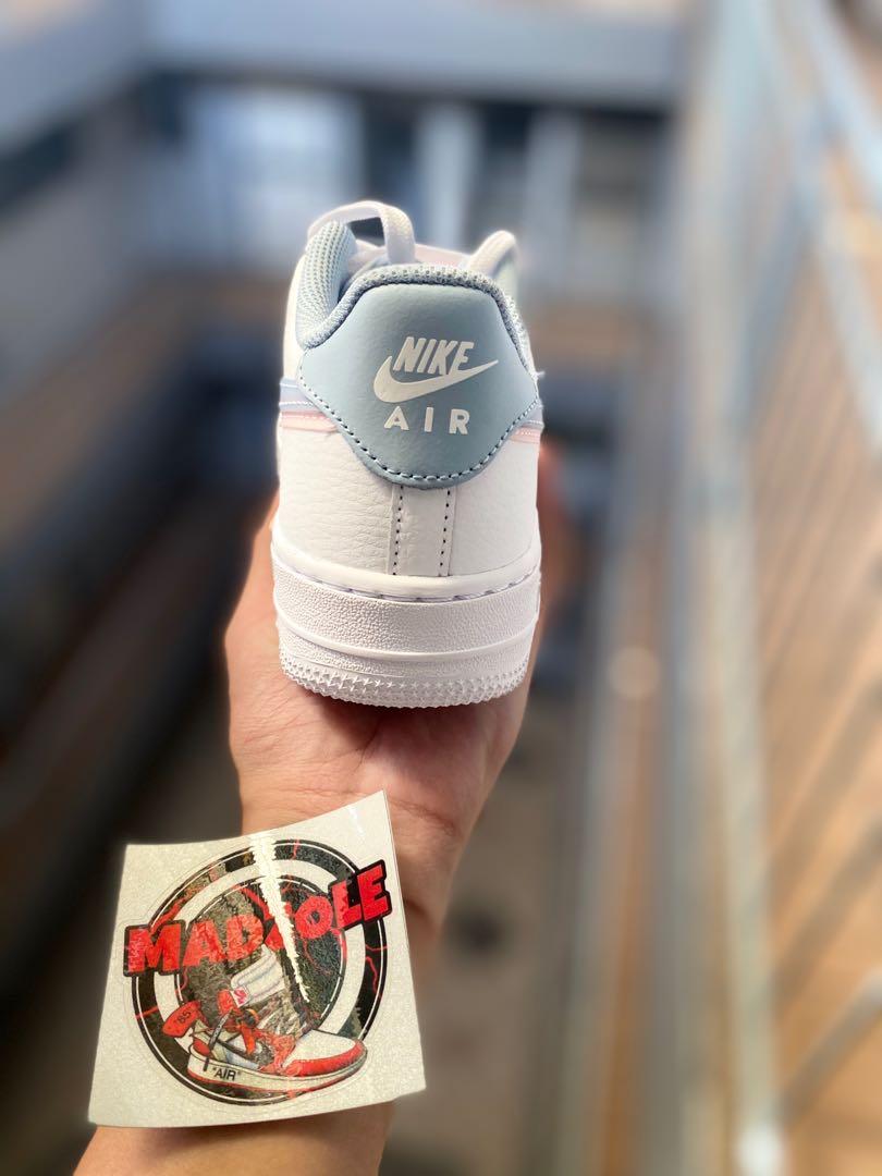 Nike Air Force 1 LV8 Double Swoosh Blue Pink shoes 