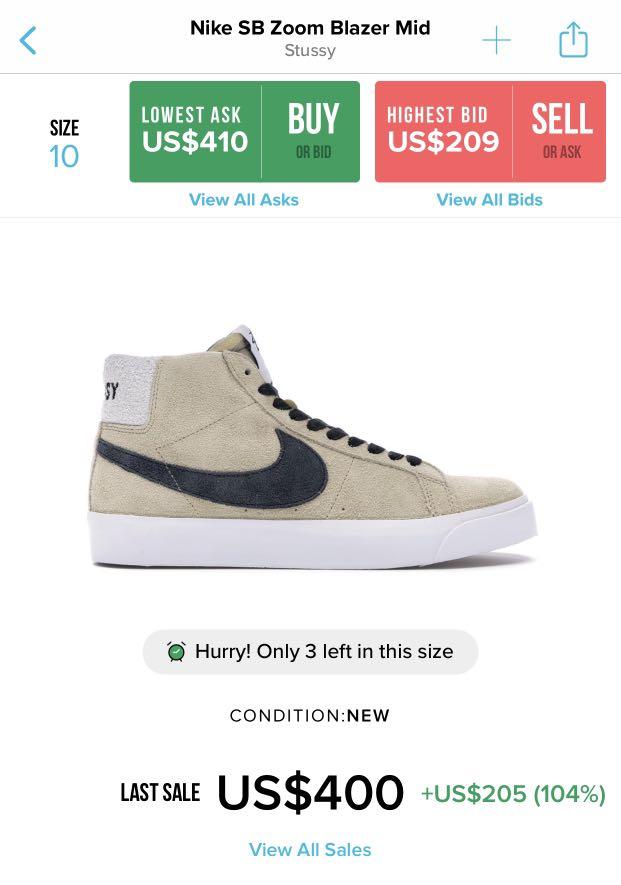 nike sb zoom blazer mid stussy