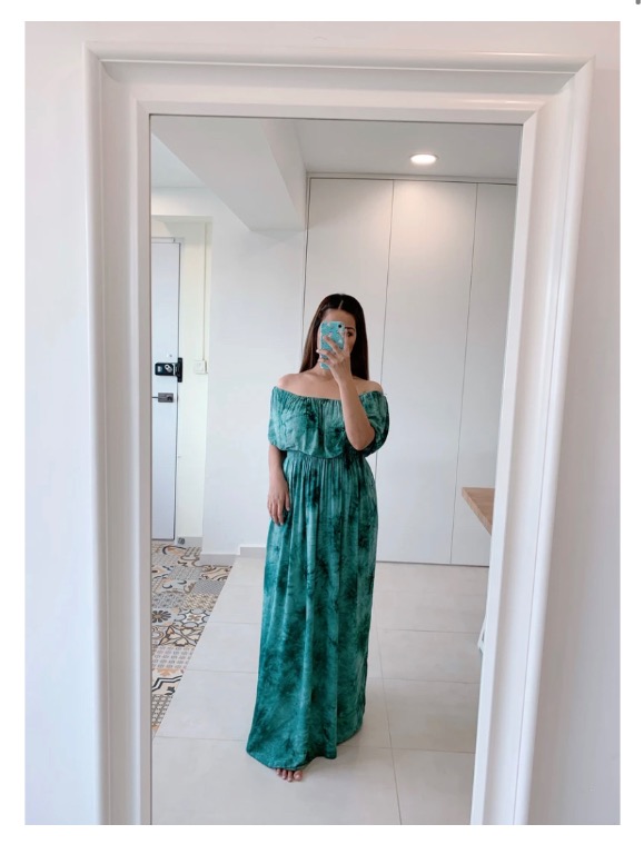 Off shoulder hotsell tie dye dress