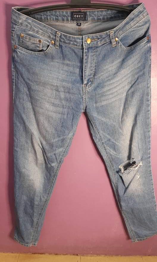 Obey Skinny Ripped Denim Jeans, Women's 