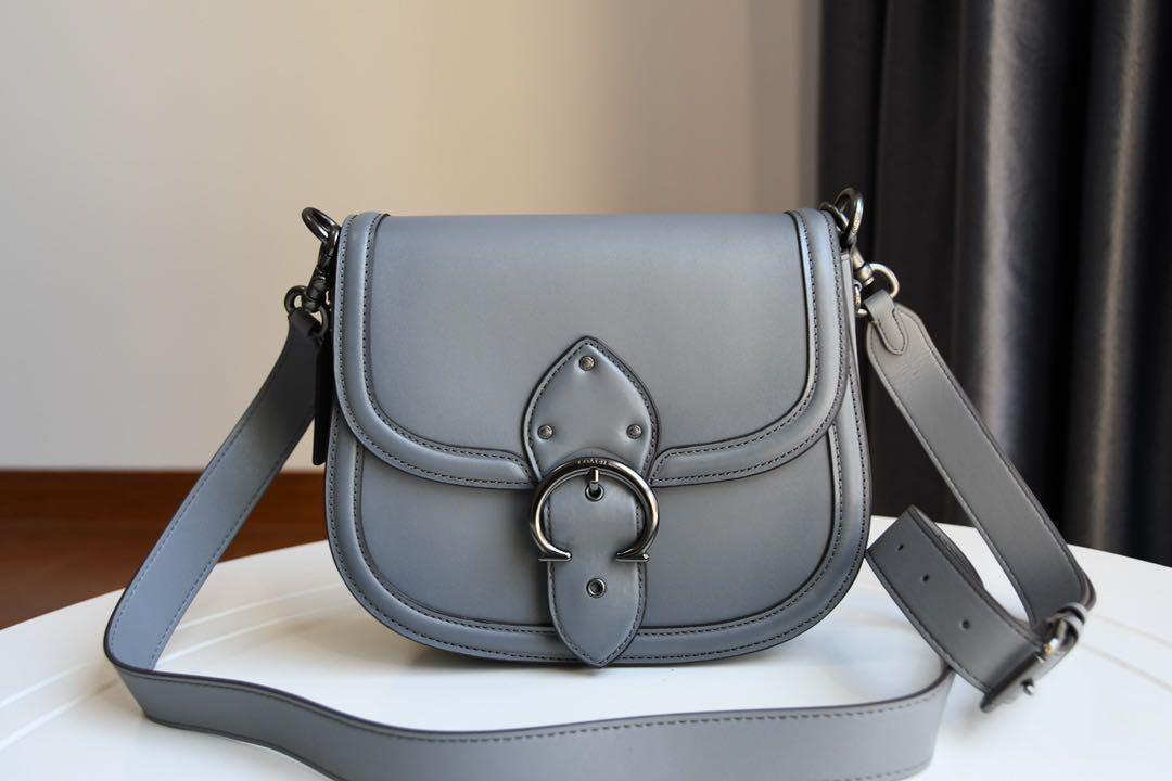 Original Coach Saddle Bag Grey, Luxury, Bags & Wallets on Carousell