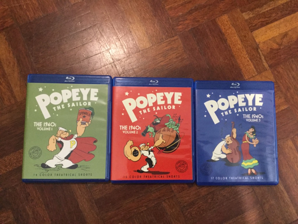 Popeye the Sailor The 1940s Volume 1-3 Blu-rays